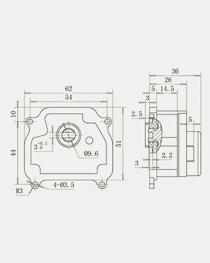 DC3.6V Geared Synchronous Motor , Zone Valve Motor Replacement DC5V/DN15