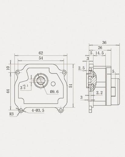 DC3.6V Geared Synchronous Motor , Zone Valve Motor Replacement DC5V/DN15